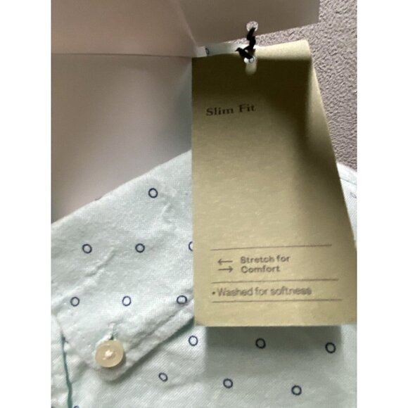 Goodfellow Shirt Button-up Long Sleeve Blue XXL Slim New - Picture 7 of 14